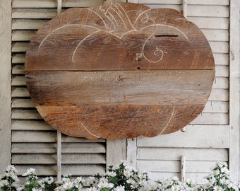 Rustic Pumpkin Fall Decor Farmhouse Decor Rustic Wood Wooden Vintage Pumpkin Sign