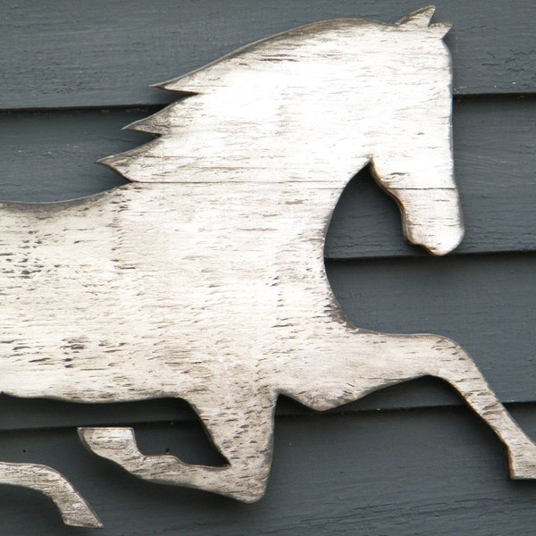 Decorazione a forma di cavallo in legno, rivista Country Living, regalo a forma di cavallo, decorazione equestre, cartello del cavallo del Kentucky Derby