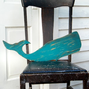 Whale Beach Decor Larger Moby Sperm Whale Fish Ocean Coastal Decor Nautical Decor image 1