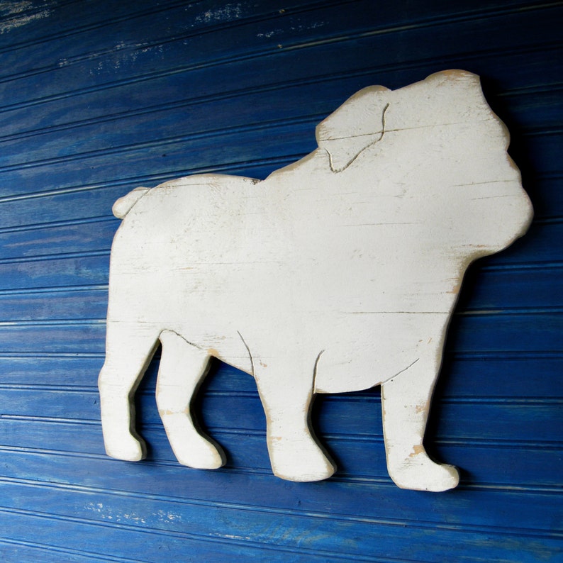 English Bulldog Sign Dog Home Decor English Bulldog Art Bulldog Decor Bulldog Gift Wooden Bulldog Pet Gift American Bulldog British Bulldog image 2