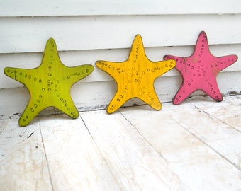 Wooden Knobby Starfish Beach Decor Nautical Wall Decor Destin Beach House Decor