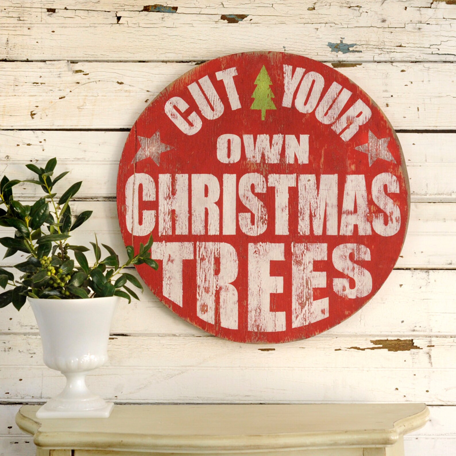 Christmas Tree Sign Retro Cut Your Own Christmas Trees Retro Etsy