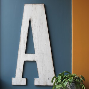Letras de madeira para decoração, letras extra grandes, letras grandes de 36" para decoração rústica, livro de visitas para casamento, letras de parede, carta de casamento, carta de berçário para áreas externas