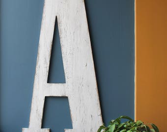 Wooden Letters Decor Extra Large Letter Big Letters 36" Rustic Decor Wedding Guest Book Wall Letters Wedding Letter Nursery Letter Outdoor