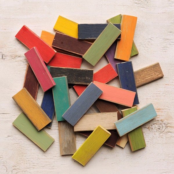 Color Chip Samples Distressed Finish Wood Paint Samples
