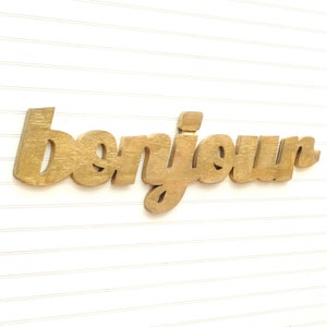 Bonjour Sign French Home Decor French Hello Wall Art French Wall Decor