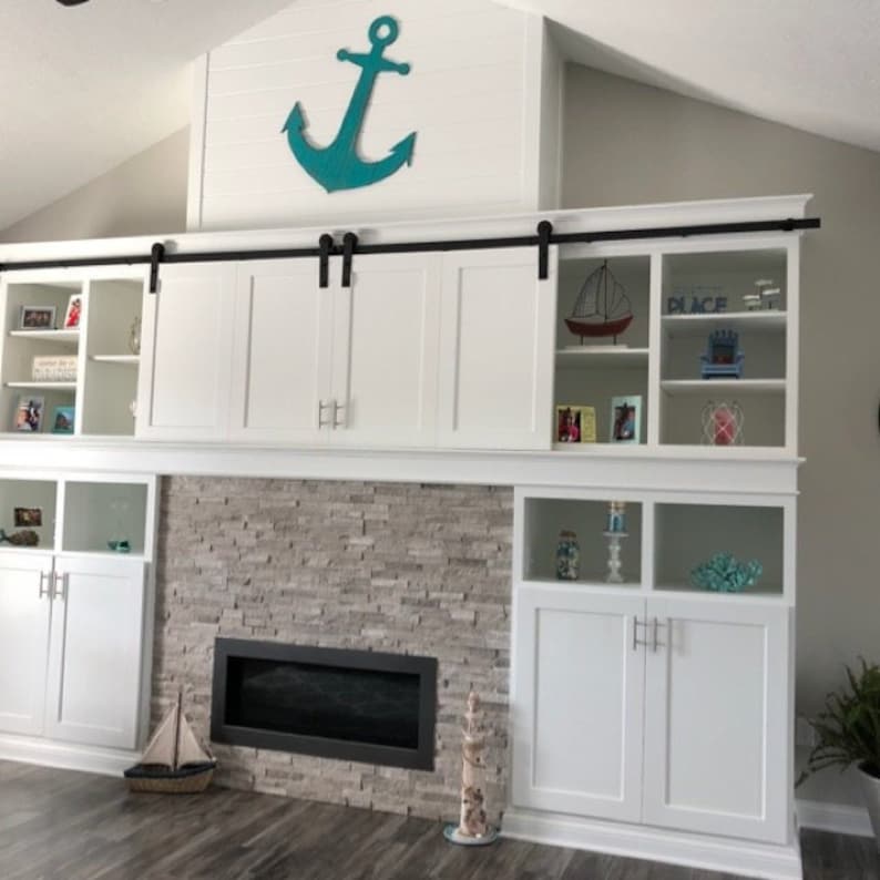 Wooden Anchor Beach Wall Decor House Nautical Large Wedding Guestbook Nursery