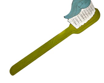 Brosse à dents mur art docteur bureau décoration murale dentiste cadeau cadeau vacances grand art photo prop brossez-vous les dents