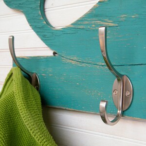 Whale Coat Hook Whale Towel Hook Beach Towel Hook Nautical Hook Whale Bathroom Decor Whale Entryway Coat Hook Coastal Living image 3