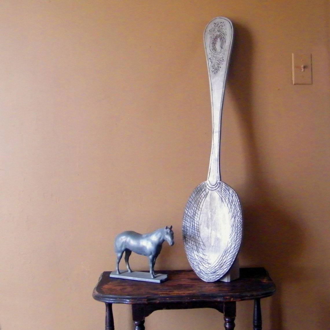 Spoon Sign Fork Spoon Wall Decor Extra Large Kitchen Sign Wall Etsy