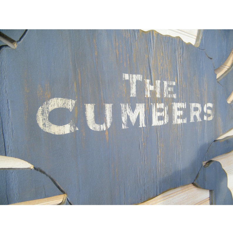 Blue Crab Decor Coastal Wall Decor Supersized Blue Crab Wall Art Wooden Crab Customize with Lettering Nautical Decor Crab Art image 5