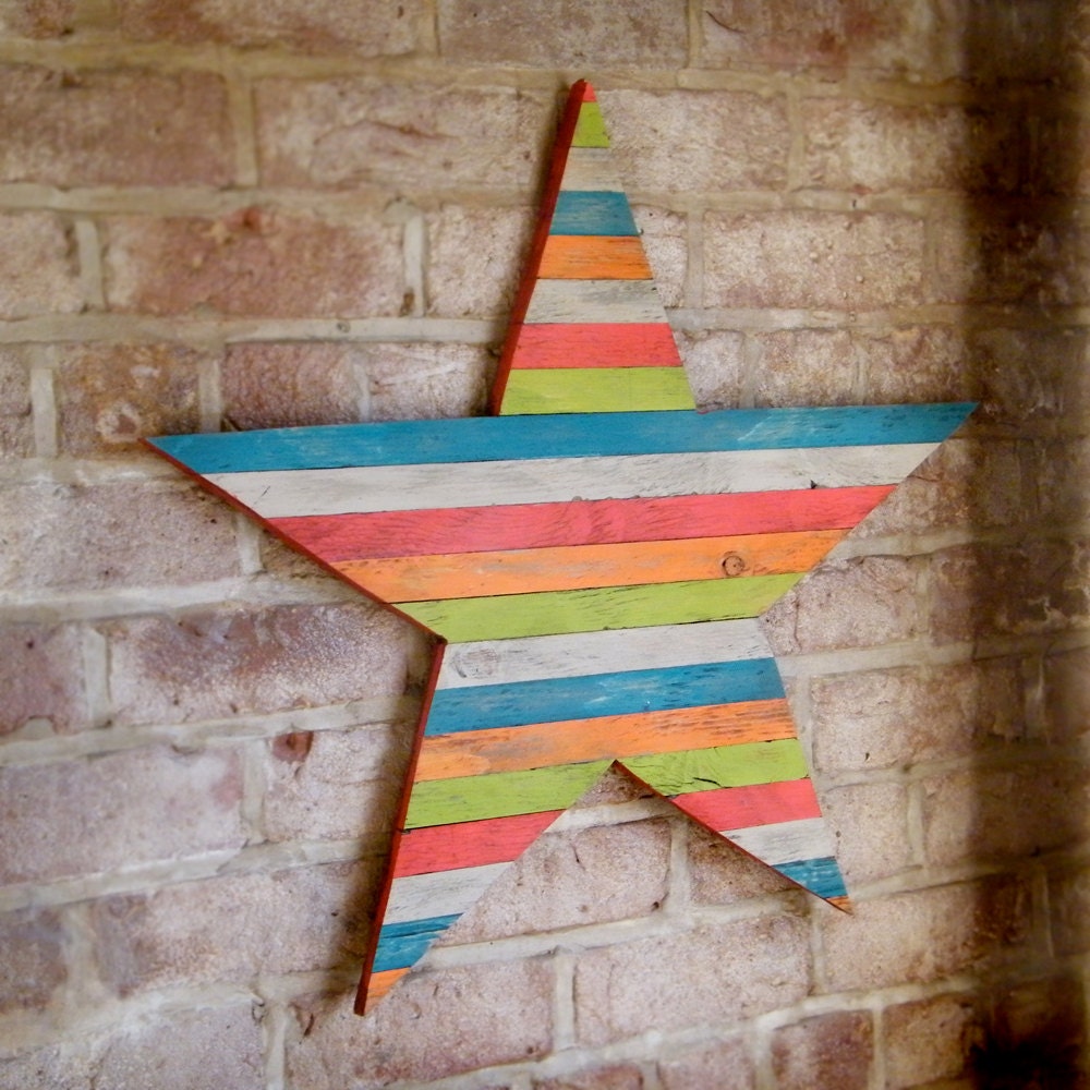 Grange Star Bois Mur Art Palette Grand Barnstar Décoration Murale