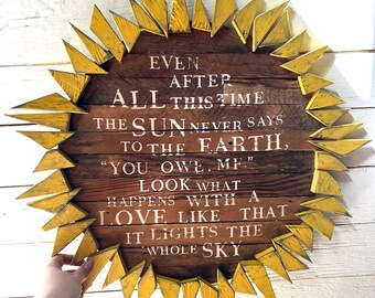 Sunflower Wall Art Even After All Quote Flower Artwork inspirational quote Gift For Her Redy to Ship