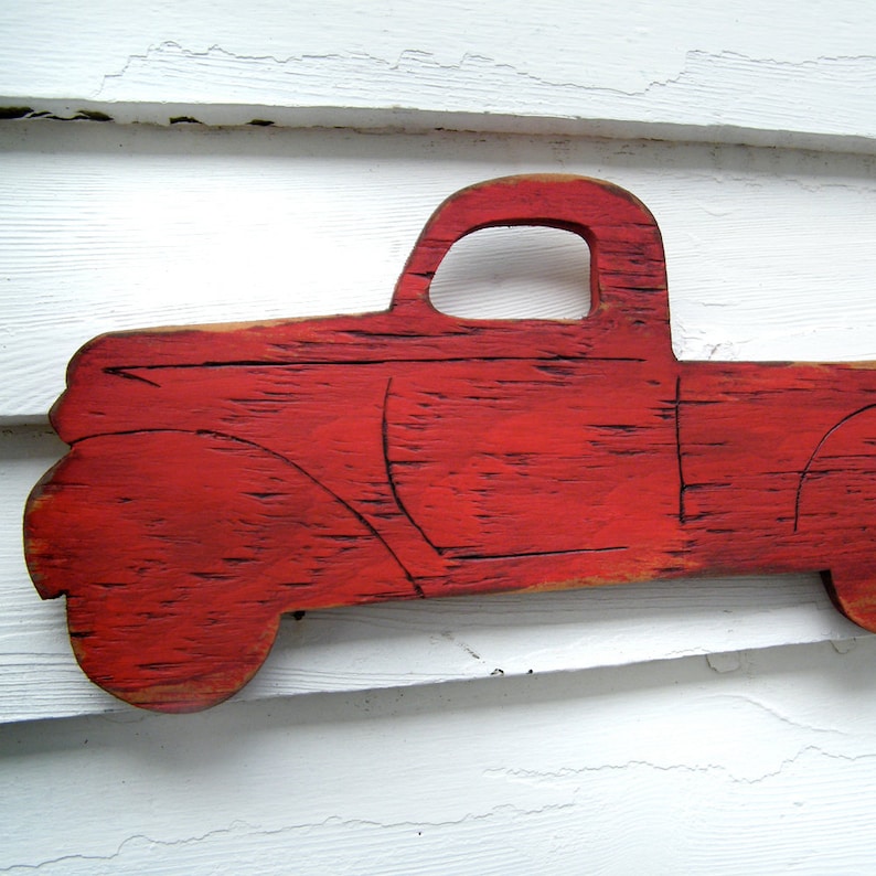 Truck Wall Art Red Truck Decor Kids Wall Decor Boys Room Wall Etsy