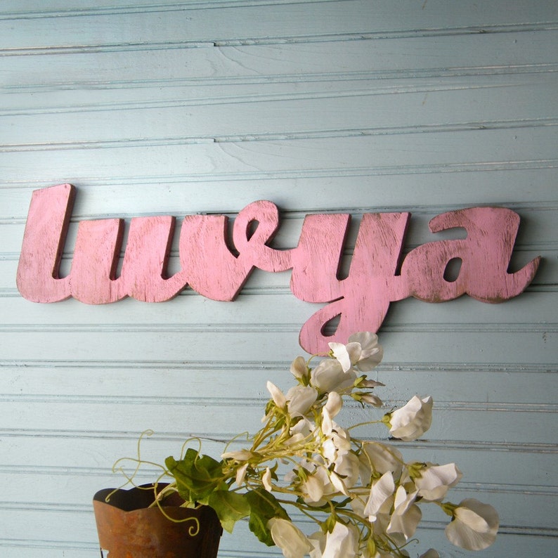 Valentines Day Decor Luv Ya Sign Southern Love Luvya Wooden Love You Southern Chic Love Ya Southern Baby Sign image 2