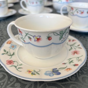 Villeroy & Boch Mariposa Bone China Tea Set – West Germany – Vintage Floral Botanical
