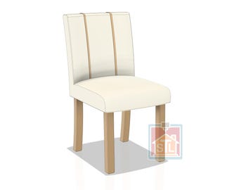 File STL, sedia da pranzo, miniatura di casa delle bambole, oggetto 3D