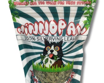 Silvervine Leaves (Matatabi) – Natural Catnip Alternative, Cat Treats for Play & Relaxation, Calming Cat Herb, Catnip Toy Refill