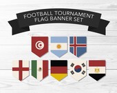 Items Similar To World Football Tournament Flag Banner Set