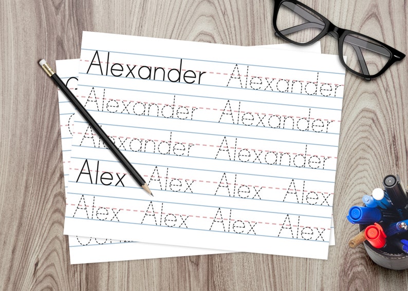 Name Tracing Pages Learn to Write Tracing Sheets Lined image 0