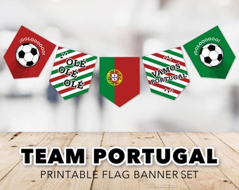 Portugal National Team Banner Set -- World Cup, Vamos, Olé Olé Olé, Watch Party, Soccer, Football, Birthday, Printable, Instant Download