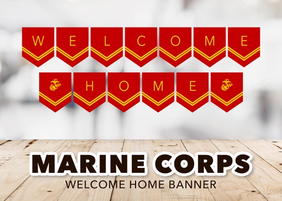 Welcome Home Marine Corps Banner Welcome Home Banner Etsy