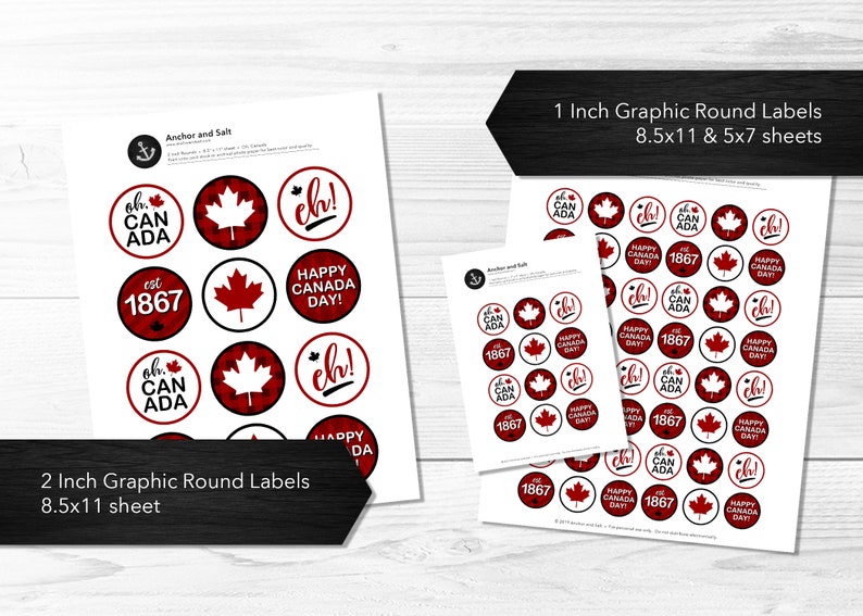 Oh Canada Cupcake Toppers Happy Canada Day Maple Leaf Etsy