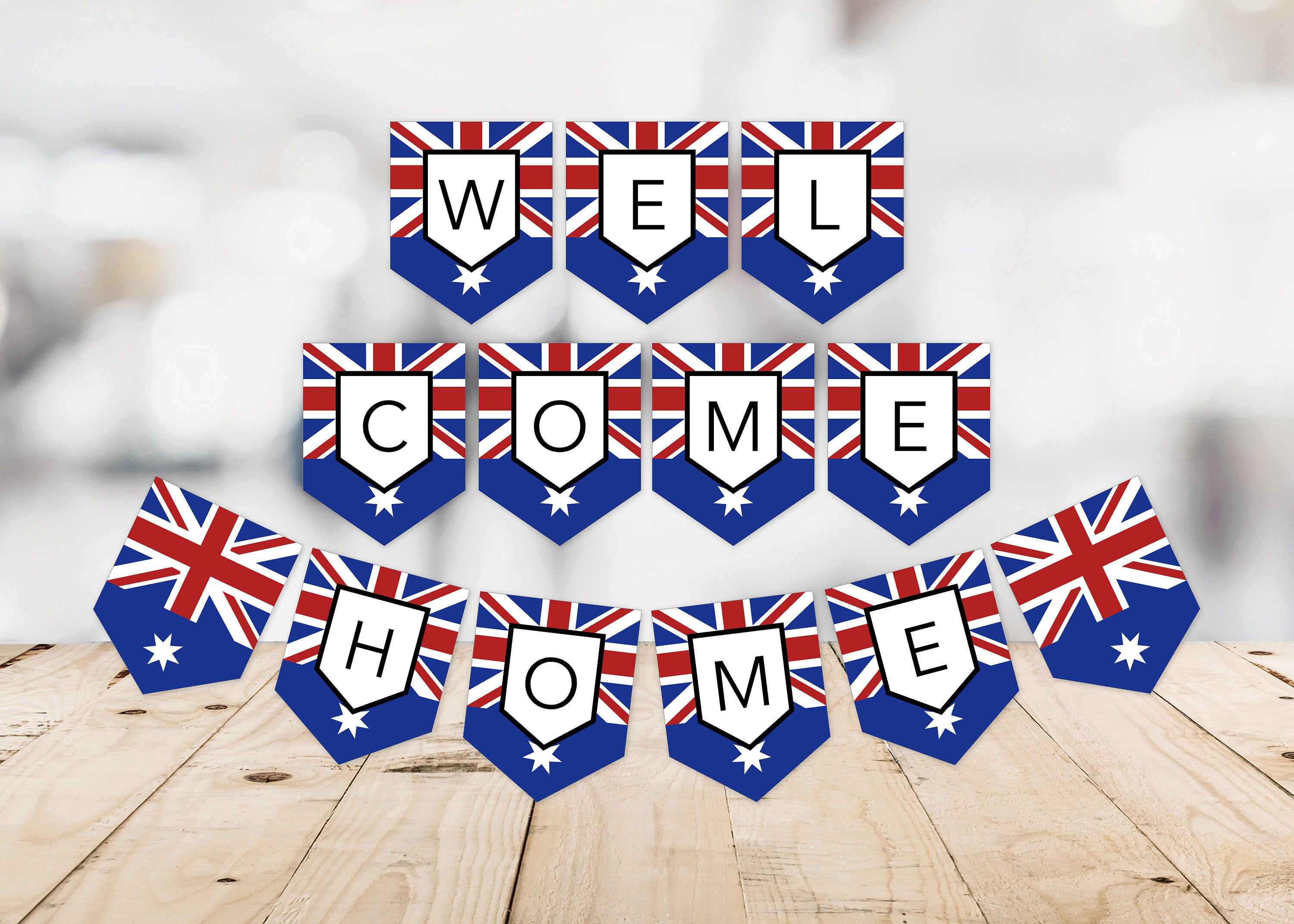Welcome Home Australian Flag Banner Australia Flag Flag of - Etsy