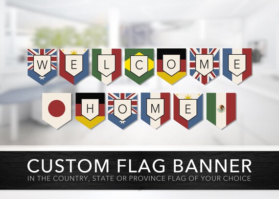 Custom Message Flag Banner Welcome Home Farewell Lds Etsy