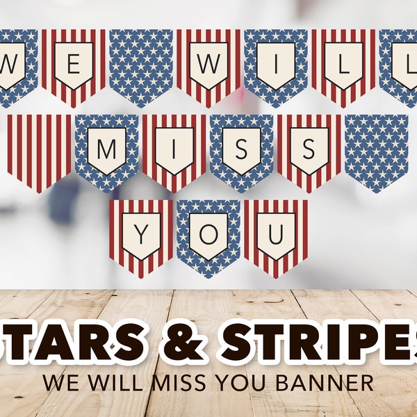 We Will Miss You Banner Printable - Etsy