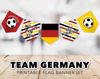 Germany World Cup Banner Set -- World Cup, Deutschland, Fußball, World Cup Party Banner, Soccer, Football, Printable, Instant Download