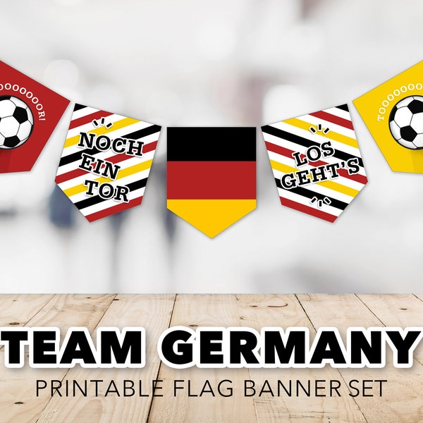 Germany World Cup Banner Set -- World Cup, Deutschland, Fußball, World Cup Party Banner, Soccer, Football, Printable, Instant Download