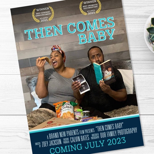 Movie Poster Baby Announcement Etsy