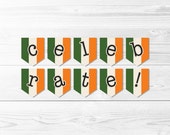 Ierse vlag vieren Banner--St Patrick's Day Banner, Ierland vlag Banner, viering Banner, Party Banner, afdrukbare, Instant Download