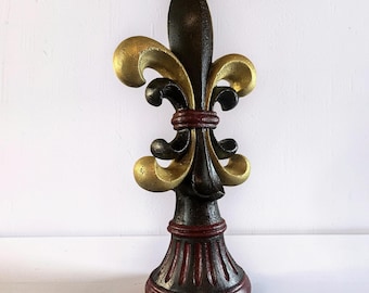 Large Fleur de lis cast stone sculpture