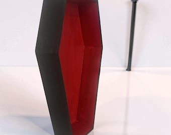 Vampire Coffin Serving Bowl Halloween Spooky Gothic Party Candy Dish Table Centerpiece
