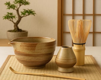 陶器製抹茶セット – 日本の伝統的なスターターキット