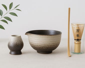 Handmade Ceramic Matcha Tea Set: Zen Japanese Ceremony Kit