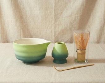 日本の抹茶茶碗セット – 陶器製茶碗、茶筅、道具セット