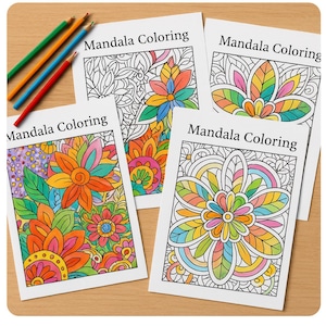 Mandala Coloring Pages | Relaxing Printable Coloring Book for Stress Relief