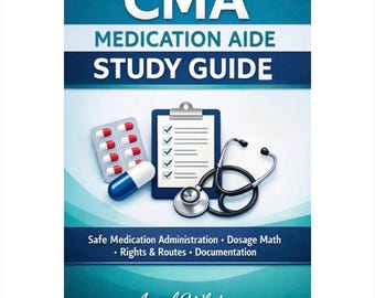 CMA Medication Aide | Studyguide | 2026 Edition| 300 Q&A Practice Test ...