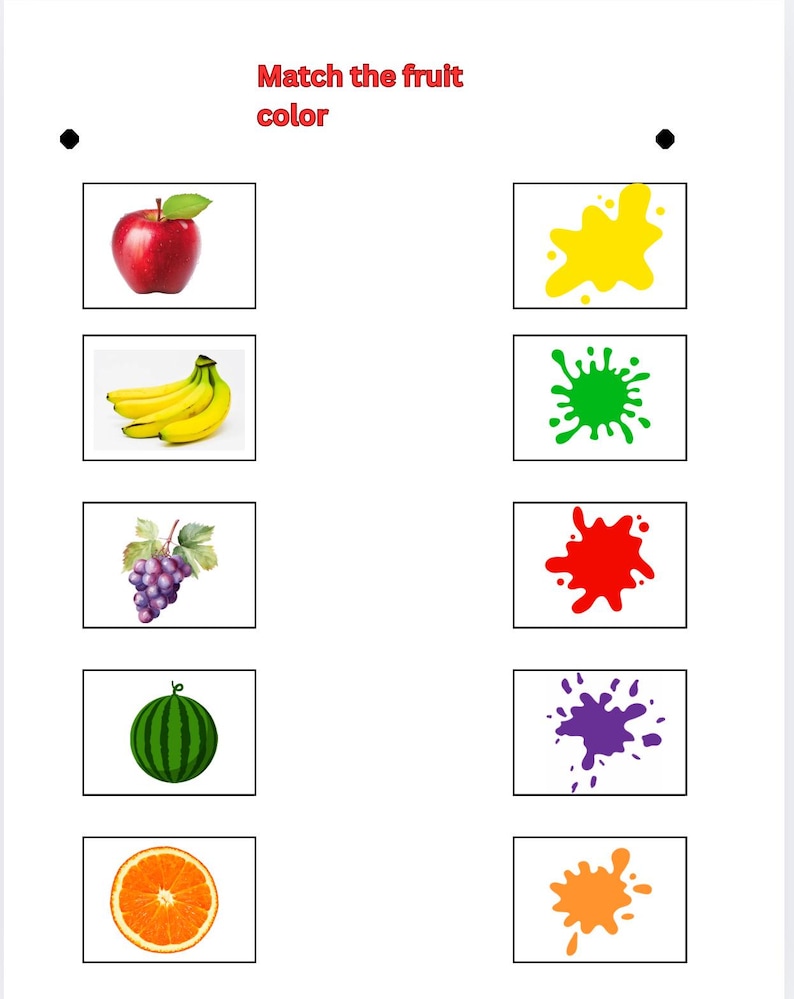 Printable Color Match Worksheet.pdf Preschool Matching Worksheets Bundle | Learn Counting, Colors & Animals ...