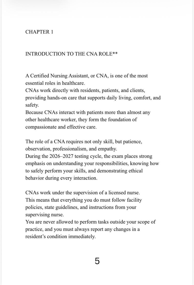 Cna Testing Guide CNA Exam Prep Study Guide 2026-2027 – Practice Tests - Etsy