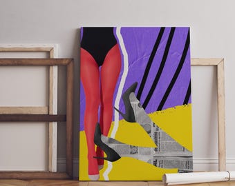 Pop Art Fashion Collage – Modern Retro Wall Print