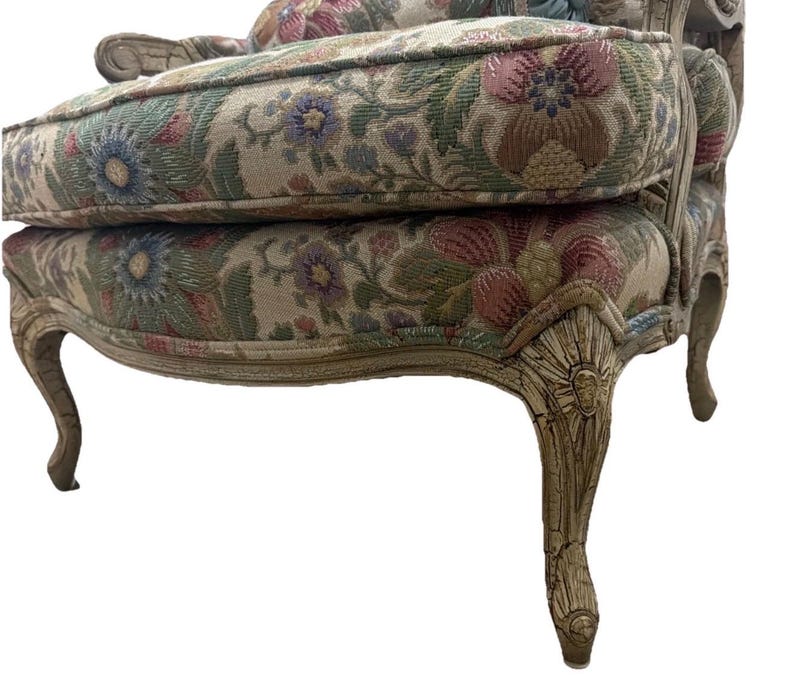 Sillón tapizado grande estilo Luis XV francés, personalizado y vintage, TFT Interiors imagen 5
