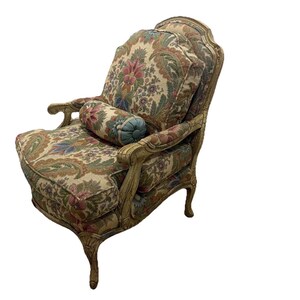 Sillón tapizado grande estilo Luis XV francés, personalizado y vintage, TFT Interiors imagen 3