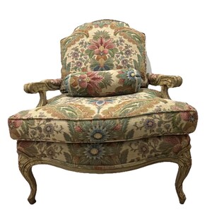 Sillón tapizado grande estilo Luis XV francés, personalizado y vintage, TFT Interiors imagen 4