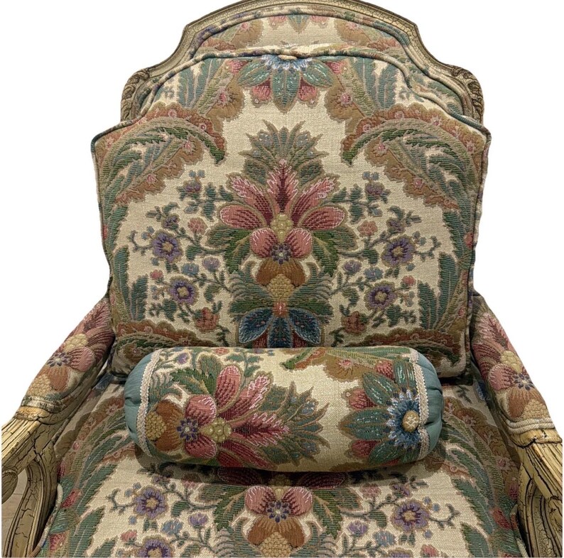 Sillón tapizado grande estilo Luis XV francés, personalizado y vintage, TFT Interiors imagen 7