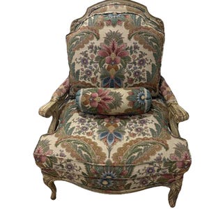 Sillón tapizado grande estilo Luis XV francés, personalizado y vintage, TFT Interiors imagen 10