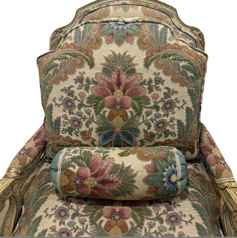 Sillón tapizado grande estilo Luis XV francés, personalizado y vintage, TFT Interiors imagen 15